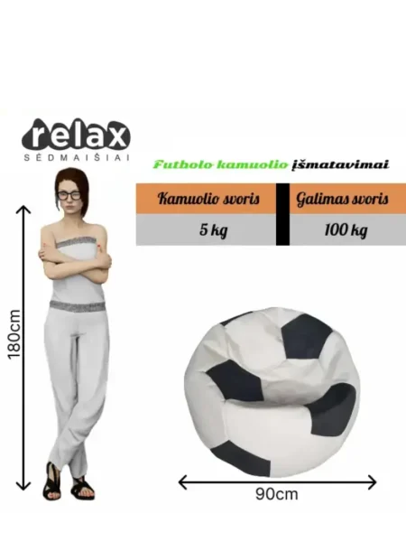 Sėdmaišiai Kamuoliai lauko (Išmatavimu foto)