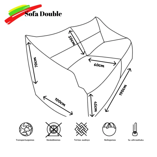Pegasus Sofa Double